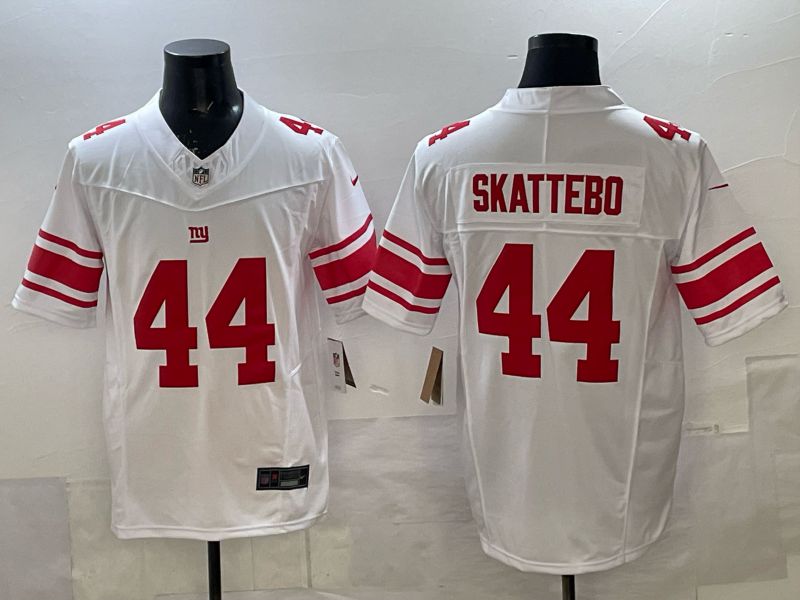 Men 2025 Nike New York Giants #44 Skattebo white Limited NFL Jersey style 02